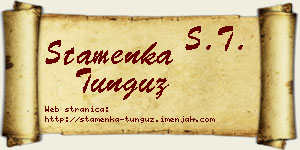 Stamenka Tunguz vizit kartica